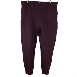 Spanx Ponte Ankle Leggings Brandy Wine Size 2X